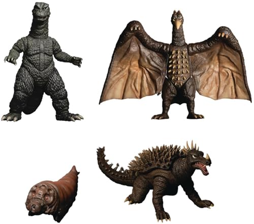 Mezco Toys Set 4 Figure 1968 Godzilla: Destroy All Monsters 5 Punti Xl, Colore Blu, Standard, H858040