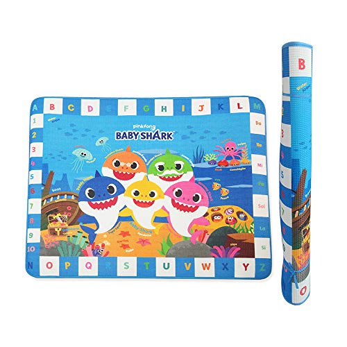 Ods 48801 Baby Shark Tappetone Gioco E Arredo, Dimensione Aperto 150X120 Cm