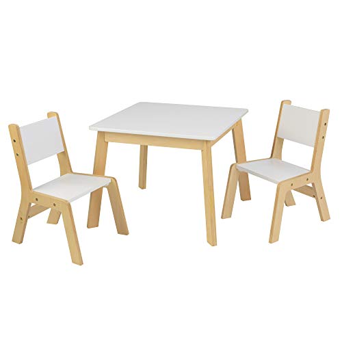 Kidkraft Set Tavolo Moderno Con 2 Sedie In Legno Per Bambini, Tavolino E 2 Sedie, Mobili Per Cameretta E Sala Giochi Per Bambini, 27025