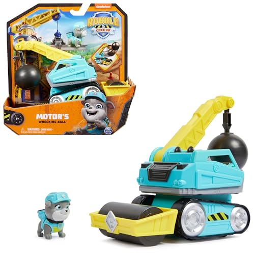 Rubble & Crew, Veicolo Da Lavoro Di Motor, Palla Demolitrice Con Personaggio Da Collezione, Giocattoli Per Bambini Dai 3 Anni In Su