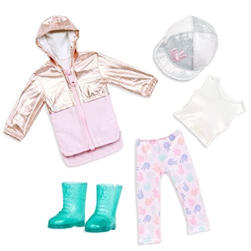 Glitter Girls – Glitter Girls – Outfit For 14-Inch Dolls – Shimmering Jacket & Ball Cap – Rain Boots, Leggings & Top – Toys For Kids 3 Years+ – Peace