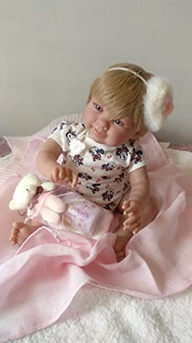 Reborn Camelia, Bambola Baby Reborns.Misura 52 Cm. Pesa 2,3 Kg. Con Fermagli, Piega, Caduta Di Testa, Vinile Di Silicone. Con Certificato Di Autentici