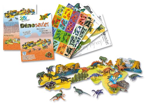 Idena Folia 32002 - Modello 3D Logica, 88 Parti, Dinosauri