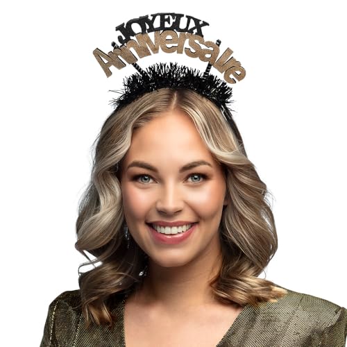 Boland 50369 - Cerchietto Happy Birthday, Joyeux Anniversaire, Diadema, Compleanno, Accessorio Per Costumi, Festa A Tema, Carnevale