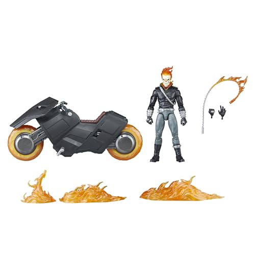 Hasbro Marvel Legends Series, Ghost Rider (Danny Ketch) Con Motocicletta, 85° Anniversario Marvel, Action Figure Collezionabile Per Adulti Da 15 Cm Is