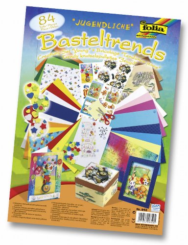 Idena 943 Folia - I Bambini Giocano Per Creare Disegni E Cartoline (84 Pezzi)