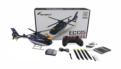 Amewi The Flying Bulls Ec135 Pro - Elicottero Senza Spazzole A 6 Canali, 352 Mm, 6G Rtf