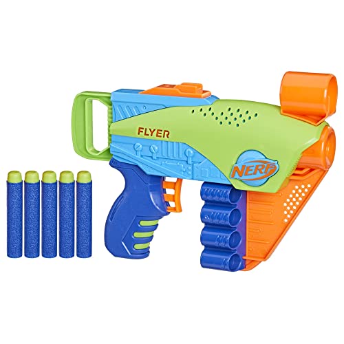Nerf Elite Junior - Flyer, Blaster Facile Da Usare Con 5 Dardi Nerf Elite