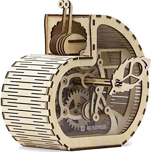 Mr Playwood- Puzzle 3D In Legno. Playwood-Salvadanaio Lumaca (X1) Ref/Pwescs, Colore Neutro