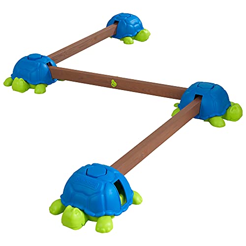 Kidkraft Turtle Totter Trave Equilibrio In Legno, Pietre Miliari Per Bambini A Forma Di Tartarughe Cigolanti, Giochi Da Giardino In Legno, Parco Gioch