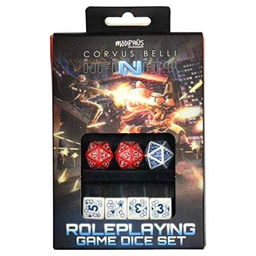 Modiphius | Infinity: Factions Dice Sets | Nomad | Dice Set | Role Playing Game | Rpg | English