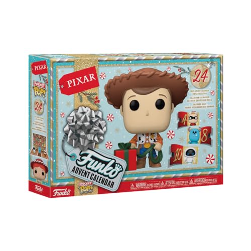 Funko Advent Calendar: Pixar 2024 - Pixar Collection - 24 Giorni Di Sorprese - Mini Figura In Vinile Da Colleziones - Mystery Box - Idea Regalo - Di N