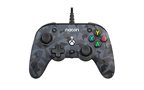 Nacon Pro Compact Controller Xbox Serie X Wired -Licenza Ufficiale Microsoft, Programmabile, Ergonomico, 3D Sound, Black