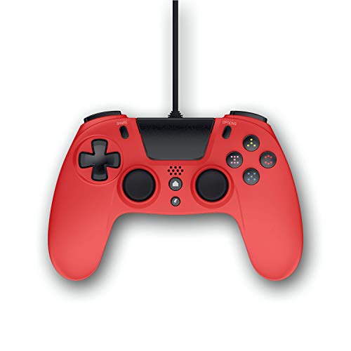Gioteck Vx-4 Wired Controller (Sony Ps4) - Rosso Controller Play 4, Controller Gamepad Joystick Per Playstation 4 Controller Di Gioco Con Filo Joypad