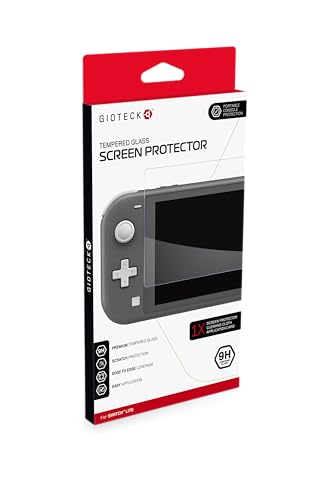 Gioteck - Proteggi Schermo Per Nintendo Switch Lite - Pellicola Proteggi Schermo In Vetro Temperato 9H - Per Lo Schermo Da 5, Pollici Della Nintendo S