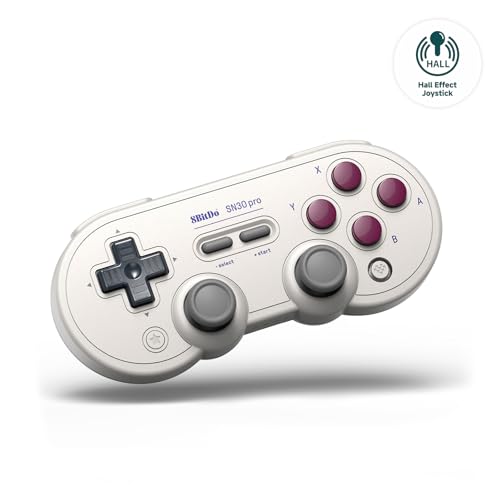 8Bitdo Sn30 Pro Bluetooth Controller, Hall Effect Joystick Update, Compatible With Switch, Pc, Macos, Android, Steam Deck & Raspberry Pi (G Classic)