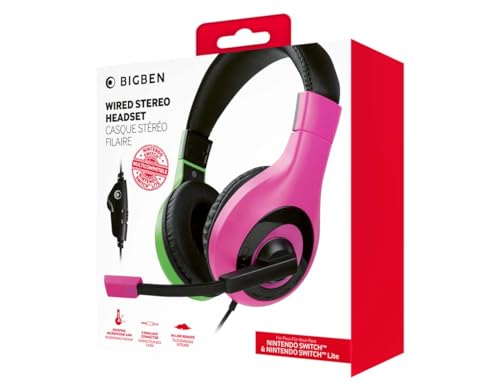 Bigben Interactive Cuffie Gaming Nintendo Switch, Blu/Rosso