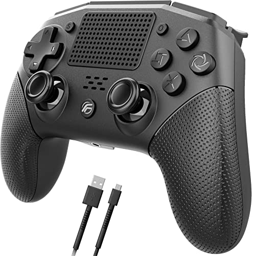 Fenner Controller Per Ps4 (V2) Ps4/Pro/Slim Programmabile, Joypad Wireless, Doppia Vibrazione A 6 Assi Giroscopio, Accelerometro Integrato Jack 3.0 Ba