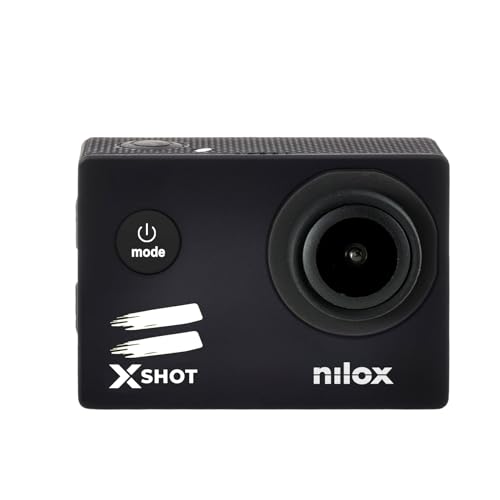 Nilox, Action Cam Xshot, Action Camera Risoluzione 12Mp, Schermo Lcd 2", Connessione Wifi, Resistente All'Acqua Fino A 30M Con Custodia Protettiva, Ba