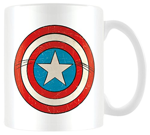 Marvel Pyramid International Retro Tazza Mug Captain America, Ceramica, Multicolore