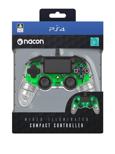Nacon Compact Controller Ps4 Ufficiale Sony Playstation, Crystal Verde