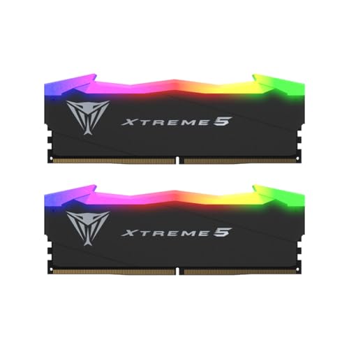 Patriot Viper Xtreme 5 Rgb Ddr5 Ram 48Gb (2 X 24Gb) 8000Mt/S Cl38 Udimm Kit Di Memoria Per Desktop Da Gioco - Pvxr548G80C38K