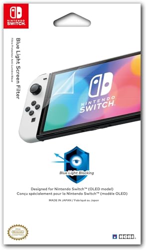 Hori Pellicola Protettiva Schermo Anti Luce Blu Per Nintendo Switch Oled - Ufficiale Nintendo - - Nintendo Switch
