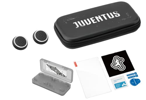 Juventus Nintendo Switch Starter Kit – Custodia Nintendo Switch, Oled, Custodia Protettiva Da Viaggio, Rigida, Vetrino Protettivo, Thumb Grips, Custod