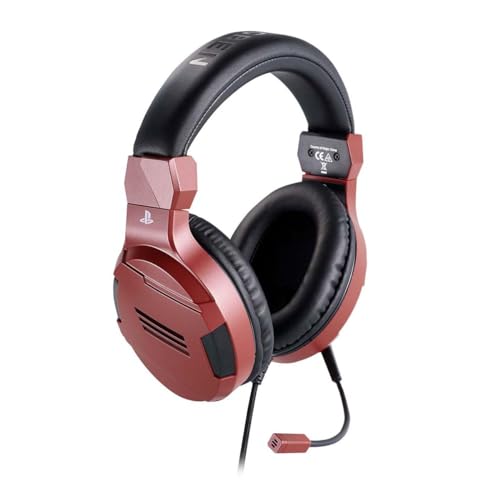 Bigben Cuffia Gaming Con Licenza Ufficiale Ps4- Playstation 4, Rosso