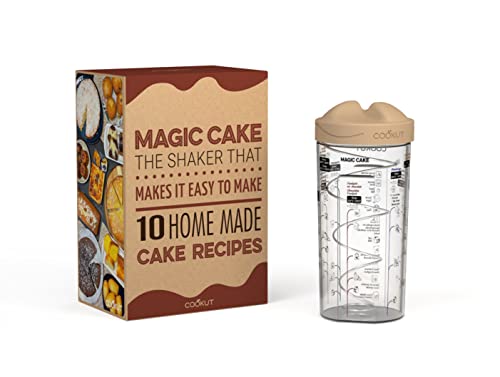 Cookut - Magic Cake - Lo Shaker Per 10 Facili Torte Fatte In Casa - Nessuna Ricetta, Nessun Robot Da Cucina, Nessuna Bilancia, Nessuna Frusta, Solo Un
