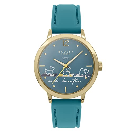 Radley Orologio Da Donna Con Cinturino In Silicone Veridgris Ry21610, Verderame, Moderno