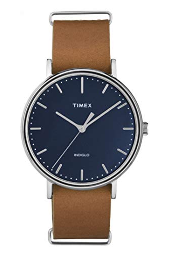 Timex Orologio Analogico Quarzo Unisex Adulto Con Cinturino In Pelle Tw2P97800