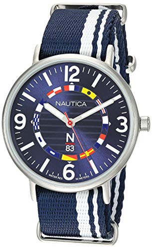 Nautica Orologio Analogico Quarz Uomo Con Cinturino In Tessuto Napwgs902