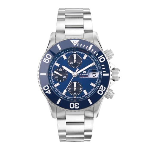 Lorenz Crono Hydro Sub 090122Bb Cronografo Automatico Swiss Made Da Uomo In Acciaio Inox