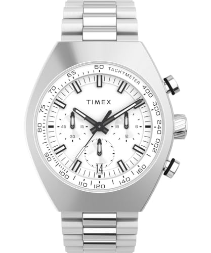 Timex Orologio Cronógrafo Al Quarzo Da Uomo Con Cinturino In Acciaio Inossidabile Tw2W22200