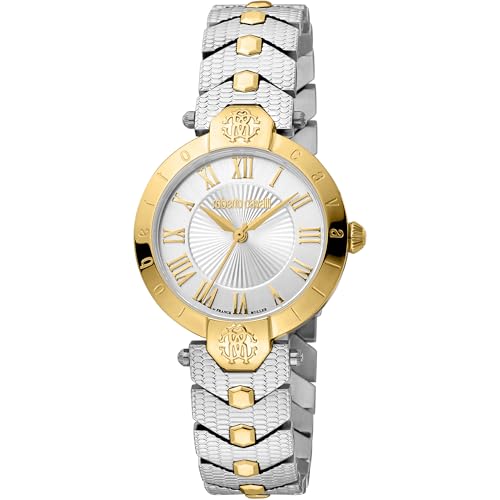 Roberto Cavalli By Franck Muller Orologio Analogico Al Quarzo Donna Con Cinturino In Acciaio Inox Rv1L166M0081
