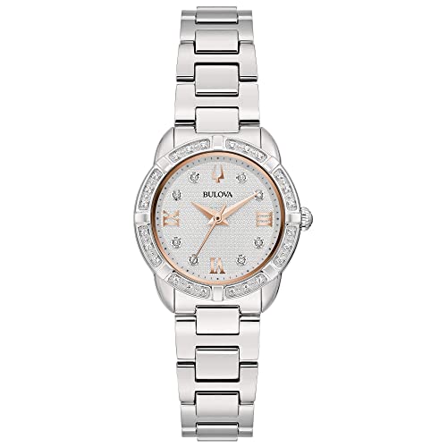 Orologio Al Quarzo Bulova Donna Classic Lady Diamond Trendy Cod. 96R250