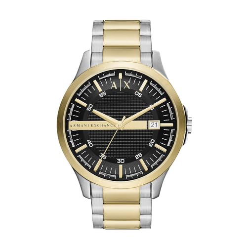 Armani Exchange Orologio Da Uomo A Tre Sfere In Acciaio Bicolore Con Datario, Ax2453