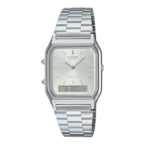 Casio Aq-230A-7A Orologio Ana-Digi Argento Taglia Unica, Bracciale