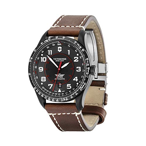 Victorinox Uomo Airboss Mechanical - Orologio Automatico In Acciaio Inossidabile/Pelle Fabbricato In Svizzera 241886