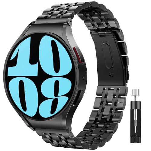 Timovo Cinturino In Metallo Compatibile Con Samsung Galaxy Watch 7/6/5/4 40/44Mm,Watch 5 Pro 45Mm,Galaxy Watch 6/4 Classic 43/47/42/46Mmsenza Scanalat