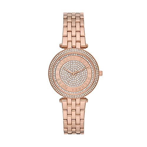Michael Kors - Collezione Darci, Cinturino In Acciaio Inossidabile Color Oro Rosa, Orologio Da Donna Mk4592