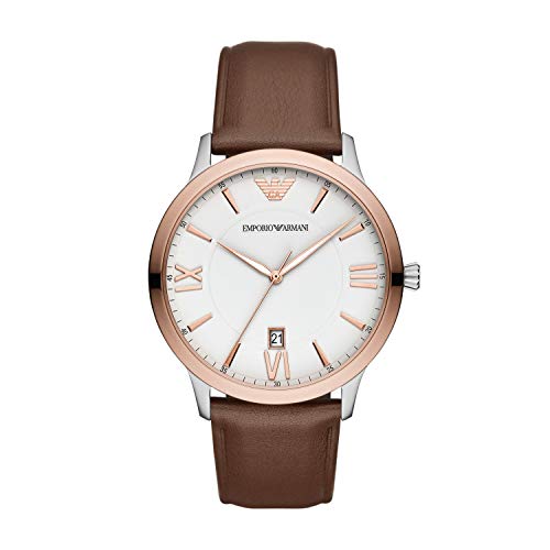Emporio Armani Orologio Analogico Quarzo Uomo Con Cinturino In Pelle Ar11211