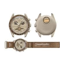 Swatch Moon Swatch Mission To Saturn Speedmaster Brown - Nuovo, Marrone, Moderno