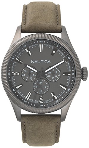 Nautica Orologio Analogueico Quarzo Uomo Con Cinturino In Pelle Napstb002