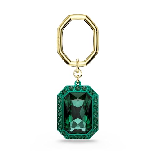 Swarovski Portachiavi, Taglio Ottagonale, Verde, Mix Di Finiture