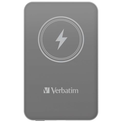 Charge 'N' Go Magnetic Wireless Power Bank 5000 Grey