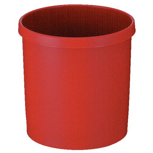 corbeille ronde plastique 18l rouge