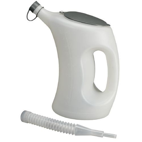 Broc Gradué Et Couvercle Fla Pe 5 L Blanc Translucide - Pressol