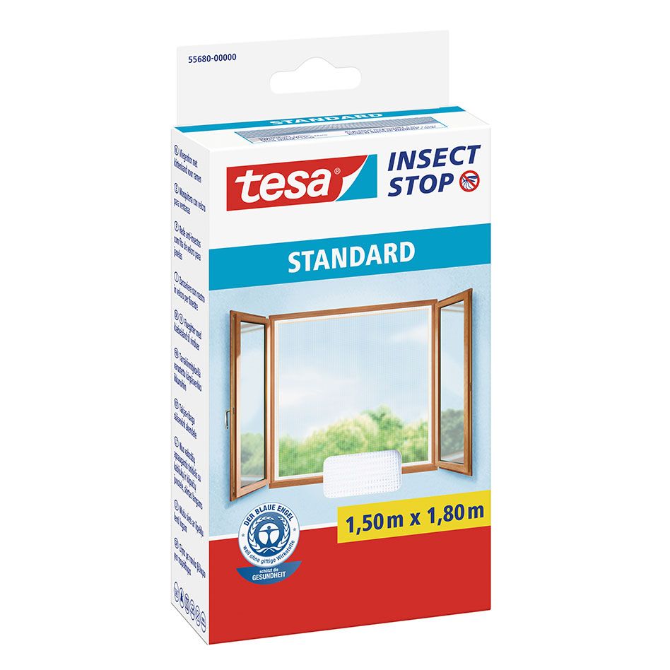 Tesa Fliegengitter Insect Stop Klett Insektenschutz Standard, Anthrazit